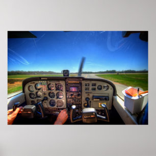 Póster Carlinga de Skyhawk en HDR