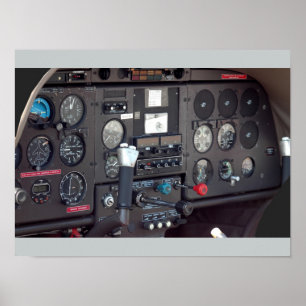Póster Carlinga del aeroplano
