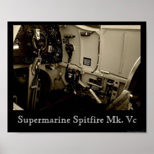 Póster Carlinga del Spitfire de Supermarine