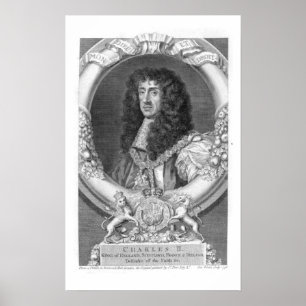 Póster Carlos II (1630-85) Rey de Gran Bretaña e Irlanda