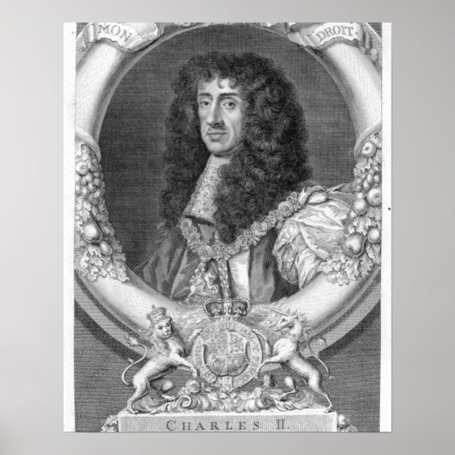 Póster Carlos II (1630-85) Rey de Gran Bretaña e Irlanda (Frente)