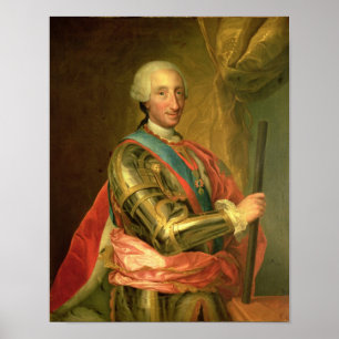 Póster Carlos III en Armor, después de 1759