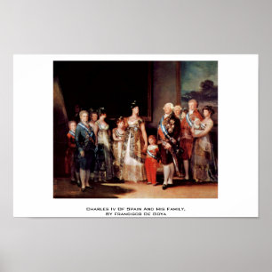 Póster Carlos Iv De España Y Su Familia