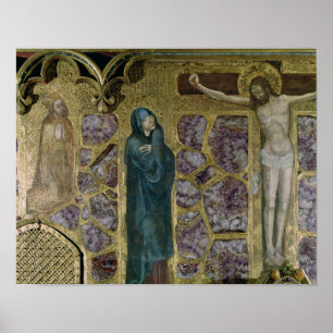 Póster Carlos IV en la oración, Virgen y Cristo de