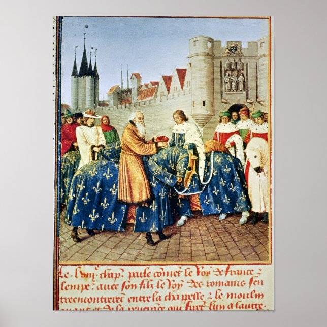 Póster Carlos V recibiendo al emperador Carlos IV (Frente)