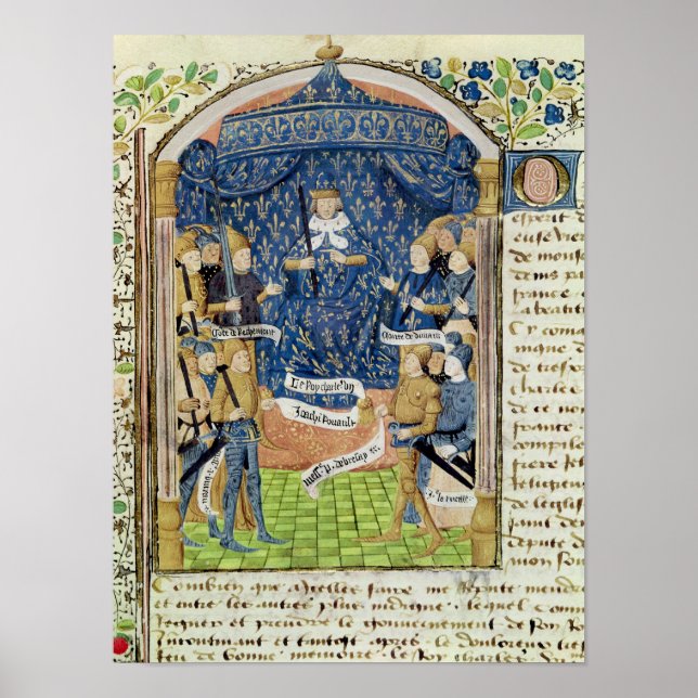 Póster Carlos VII Rodeado por su corte (Frente)