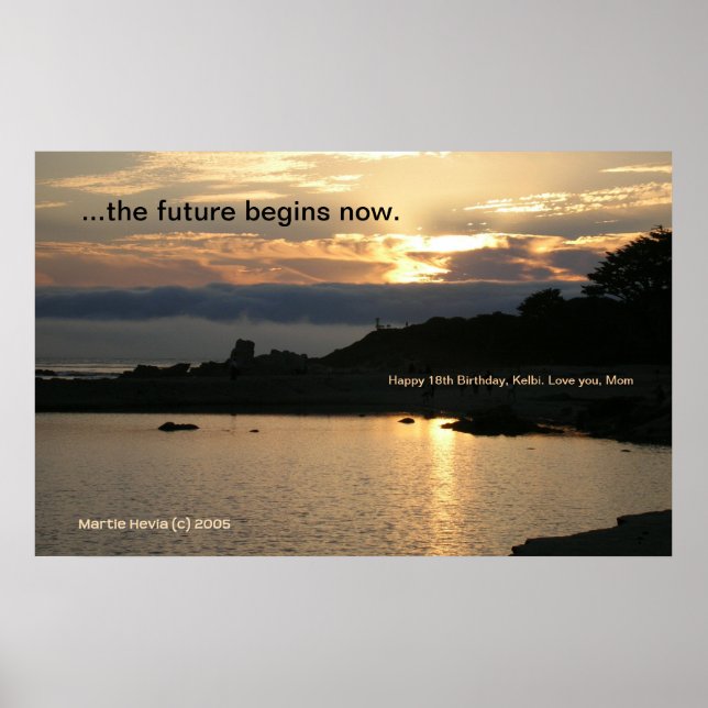 Póster Carmel Gold Sunset Poster (Personalize) (Frente)