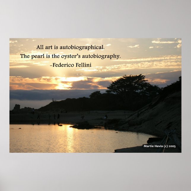 Póster Carmel Sunset Pine - Federico Fellini (Frente)