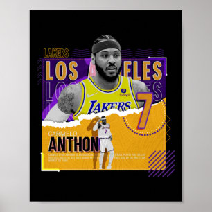 Póster Carmelo-anthony -baloncesto-papel-póster-lakers Ac