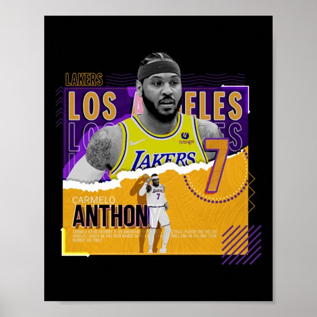Póster Carmelo-anthony -baloncesto-papel-póster-lakers Ac (Frente)