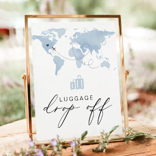 Póster CARMEN Azul Viaje Equipaje Temático Despacho