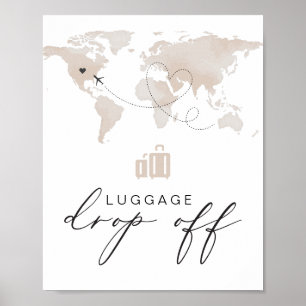 Póster CARMEN Beige Viaje Equipaje Temático Despegue