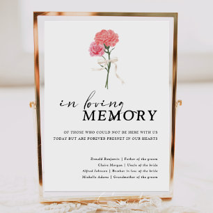 Póster Carnación Boho en el Rótulo Boda de la memoria amo