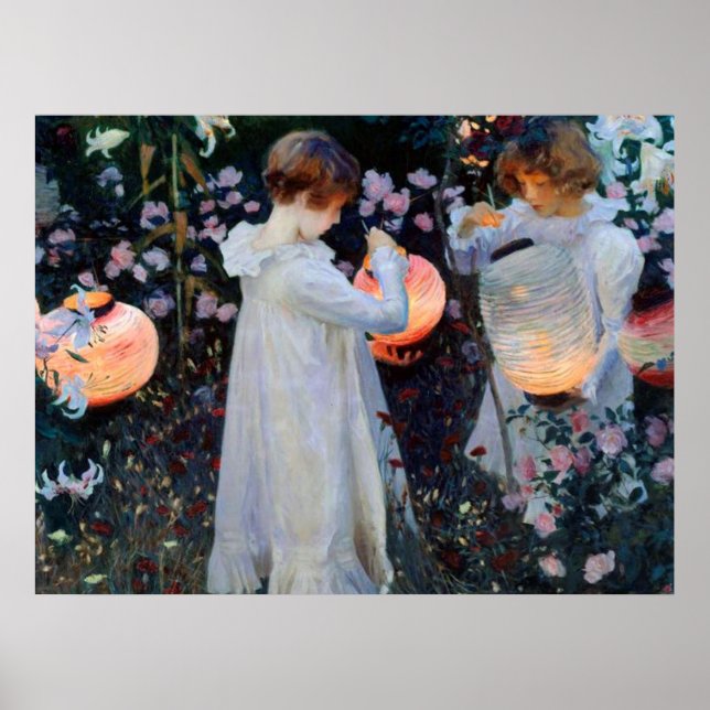 Póster Carnación de John Singer Sargent, Lily, Rosa (Frente)