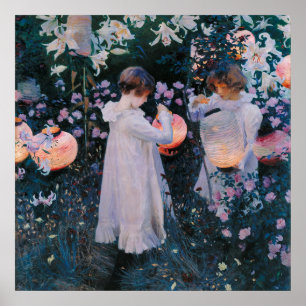 Póster Carnación, Lily, Lily, Rosa De John Singer Sargent