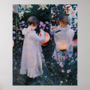 Póster Carnación, Lily, Lily, Rosa de John Singer Sargent