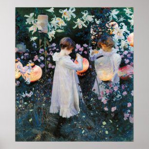 Póster Carnación, Lily, Lily, Rosa - John Singer Sargent