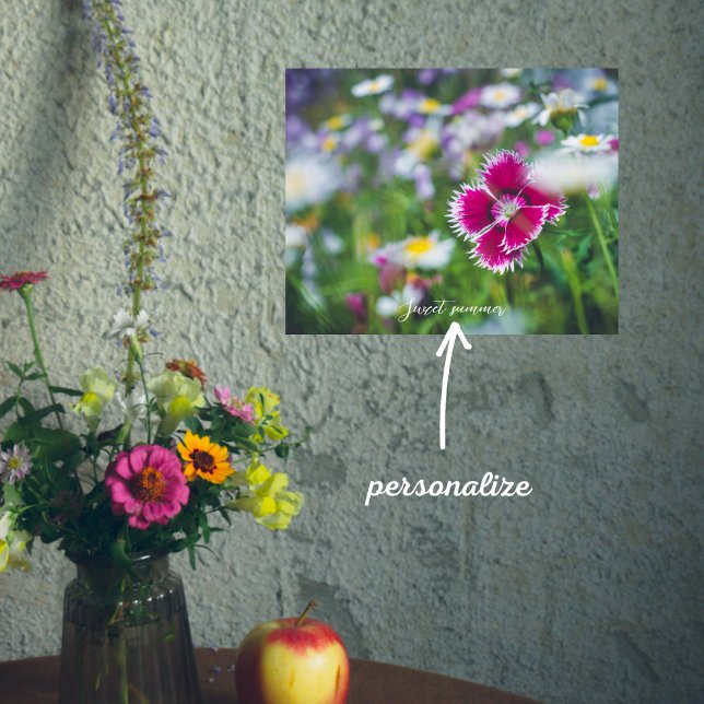 Póster Carnación rosa con margaritas (Subido por el creador)