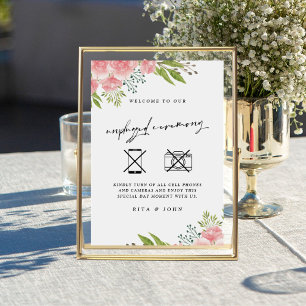Póster Carnation Boho Unplugged Ceremony Boda Rótulo