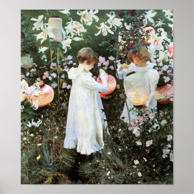 Póster Carnation Lily Lily Rosa John Sargent Bella Artes (Frente)