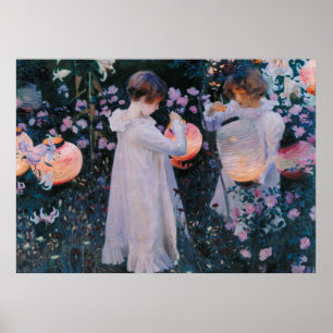 Póster Carnation Lily Lily Rosa John Singer Sargent Art