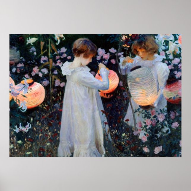 Póster Carnation, Lily, Lily, Rose de John Singer Sargent (Frente)
