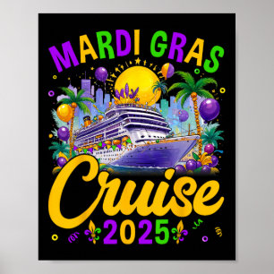 Póster Carnaval Crucero Mardi Gras 2025 Crucero Familiar 