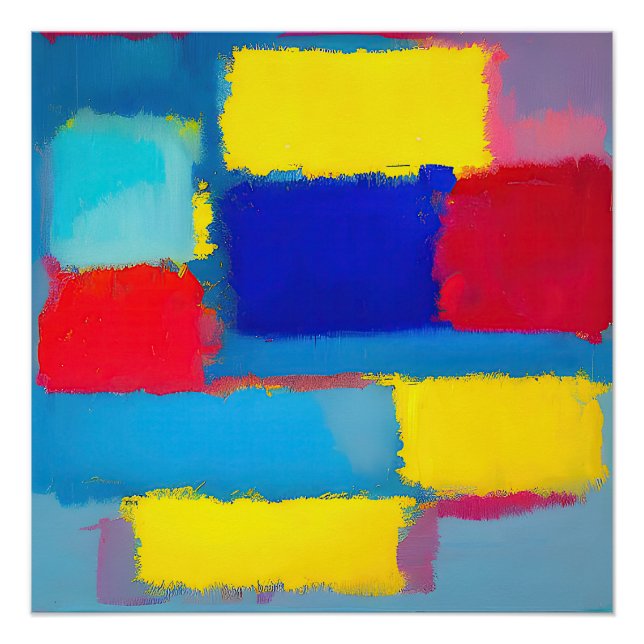 Póster "Carnaval de cobalto" Arte abstracto (Anverso)