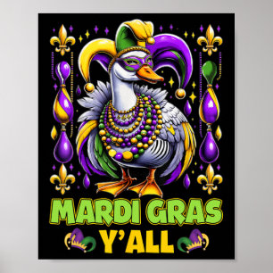 Póster Carnaval de desfile de carnaval de Mardi Gras Y'al