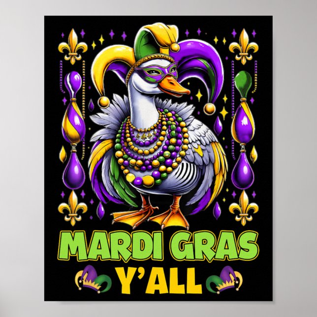 Póster Carnaval de desfile de carnaval de Mardi Gras Y'al (Frente)
