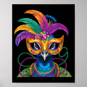 Póster Carnaval de disfraces de Mardi Gras Nueva Orleans