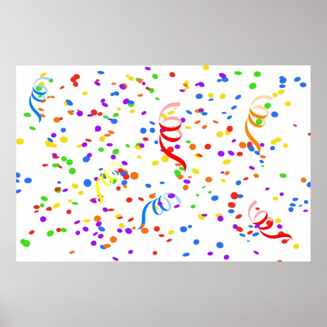 Póster Carnaval de fiesta de Confetti streamer (Frente)