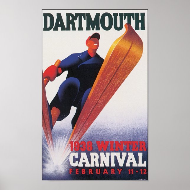 Póster Carnaval de Invierno de Dartmouth 1938 (Frente)