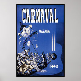 Póster Carnaval de La Habana 1946 Viajes de época