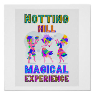 Póster Carnaval de Notting Hill Londres Inglaterra Baile