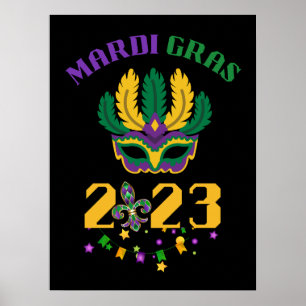 Póster Carnaval de Nueva Orleans 2023