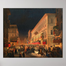 Póster Carnaval de Roma, la fiesta de Moccoletti