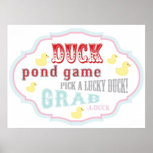 Póster Carnaval de Rótulo de bonos de pato