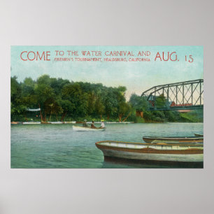 Póster Carnaval del agua y promoción del torneo de bomber