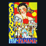 Póster Carnaval en Panamá<br><div class="desc">Afiche de viaje Art Decó para el Carnaval de Panamá de 1937.</div>