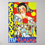 Póster Carnaval en Panamá<br><div class="desc">Afiche de viaje Art Decó para el Carnaval de Panamá de 1937.</div>