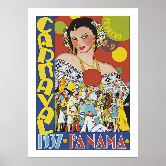 Póster Carnaval en Panamá (Frente)