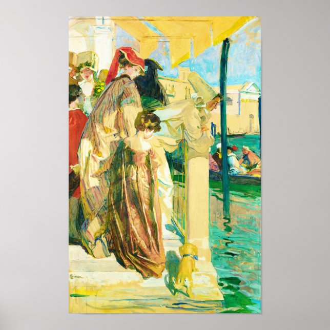 Póster Carnaval en Venecia, Lucien Simon  (Frente)