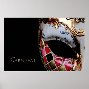 Póster Carnaval - Italia - Mascara
