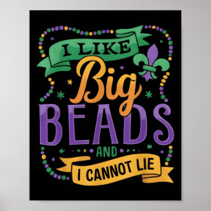 Póster Carnaval Me gustan las cuentas grandes y no puedo