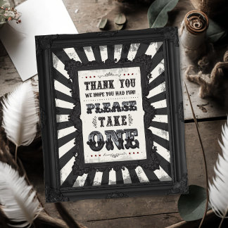 Póster Carnaval oscuro Psycho Circus Party Favor del Rótu