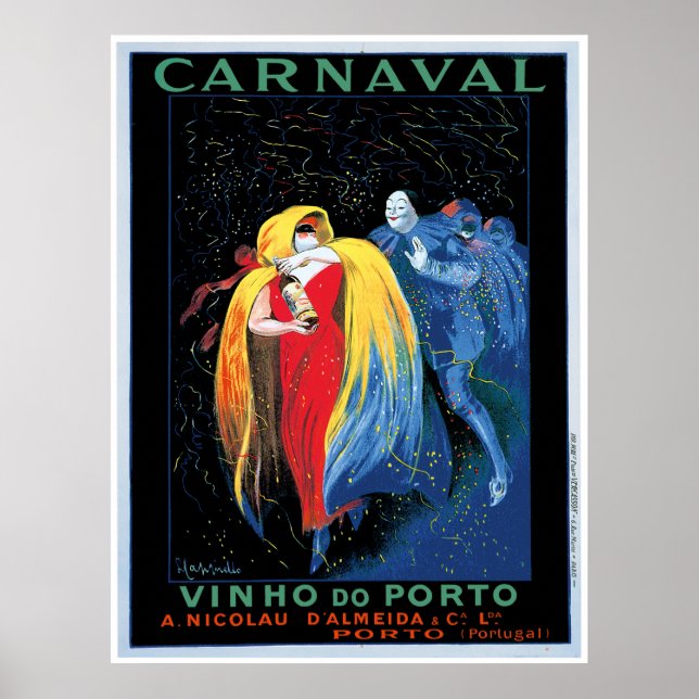 Póster "Carnaval" Vinho do Porto Poster (Frente)