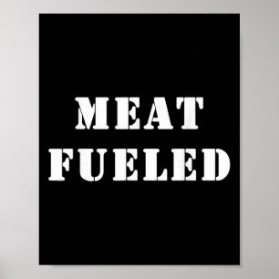 Póster Carne Alimentada. Cita de Fun Keto Carnivore