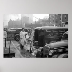 Póster Carne Co., Omaha de la fuente de la tabla: 1938