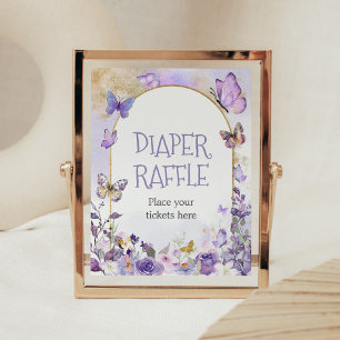 Póster Carne de mariposa floral encantada Raffle
